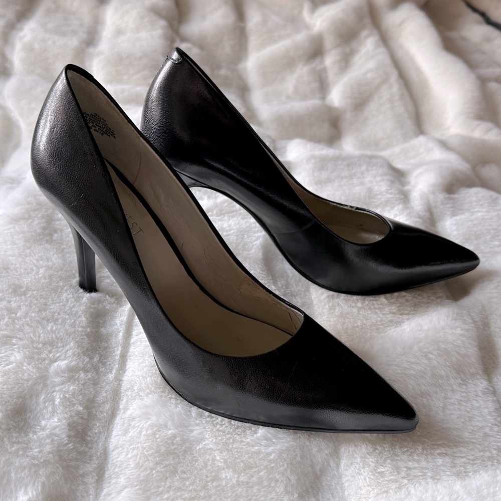 Nine West Women's Flax Stiletto Pointy Toe Dress Pumps (Size 6.5) Black